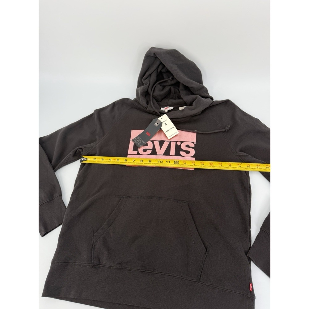 Levi's Womens Metallic Logo-Print Graphic Pullover Hoodie Black S - Picture 12 of 16